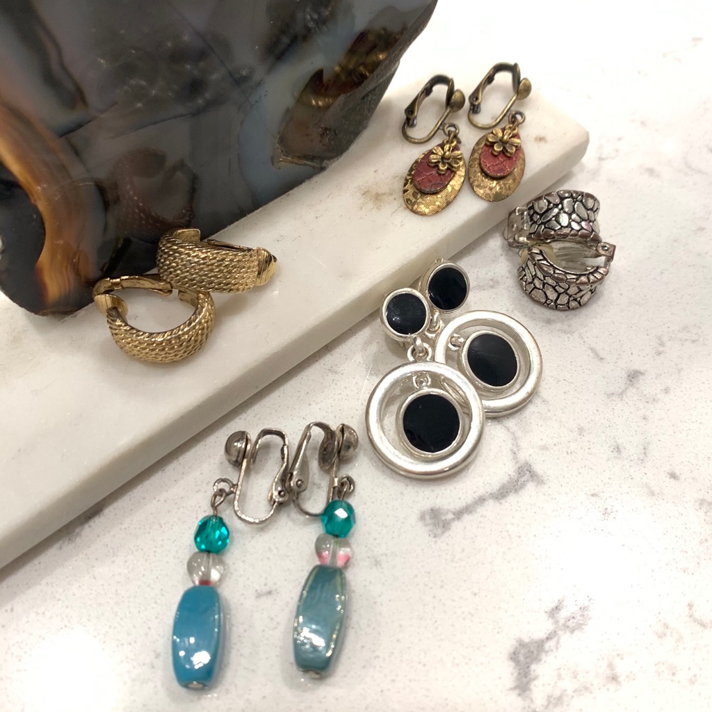 Lot Of 5 ClipOn Earrings